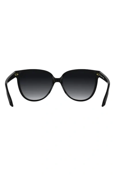 Kendra Scott Dira 57mm Gradient Tea Cup Sunglasses In Black