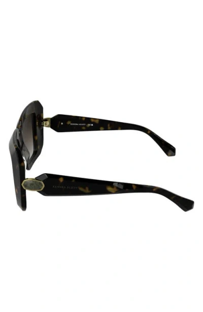 Kendra Scott Brooke 54mm Square Sunglasses In Black