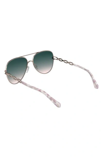 Kendra Scott Korinne 61mm Gradient Aviator Sunglasses In Silver