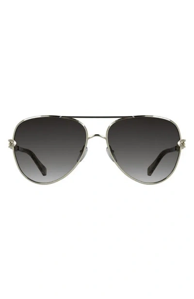 Kendra Scott Korinne 61mm Gradient Aviator Sunglasses In Gray