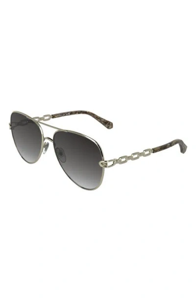 Kendra Scott Korinne 61mm Gradient Aviator Sunglasses In Gray