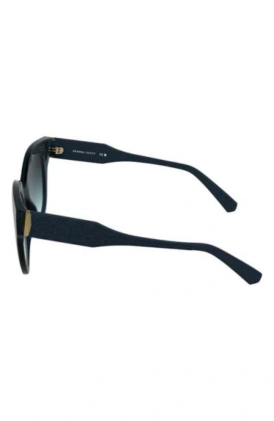 Kendra Scott Dira 51mm Gradient Tea Cup Sunglasses In Black