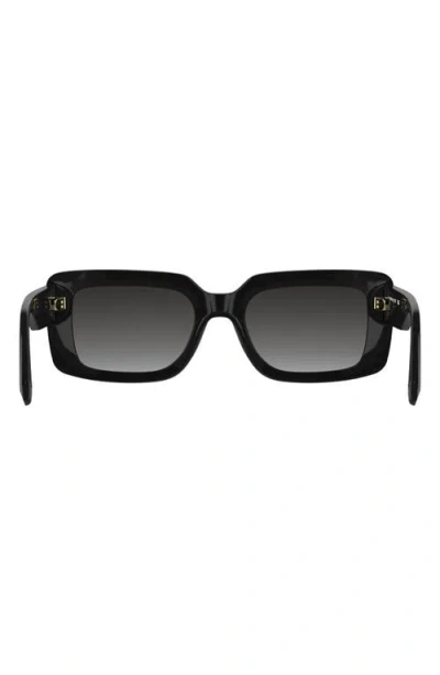 Kendra Scott Dira 55mm Rectangular Sunglasses In Black