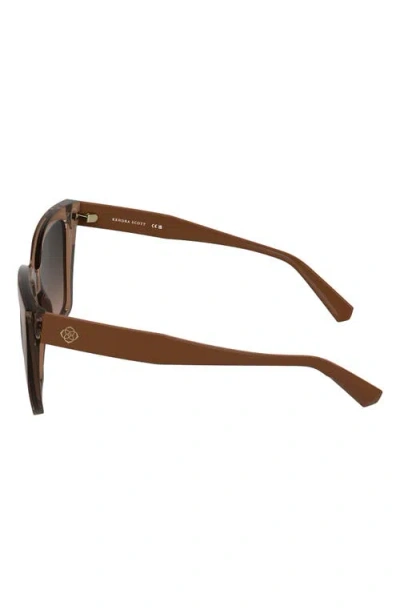 Kendra Scott Dira 56mm Gradient Tea Cup Sunglasses In Brown