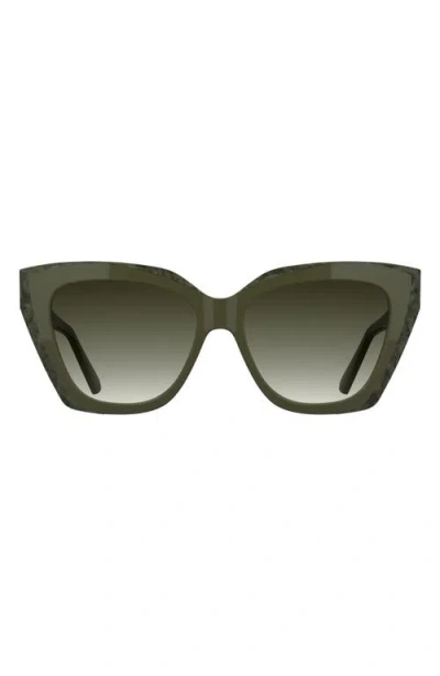 Kendra Scott Katherine 56mm Gradient Cat Eye Sunglasses In Green