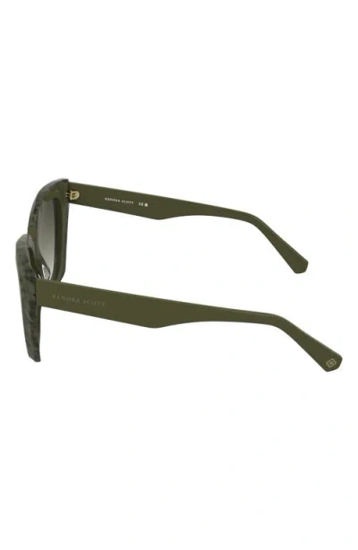 Kendra Scott Katherine 56mm Gradient Cat Eye Sunglasses In Green