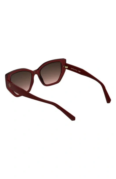 Kendra Scott Dira 56mm Butterfly Sunglasses In Burgundy