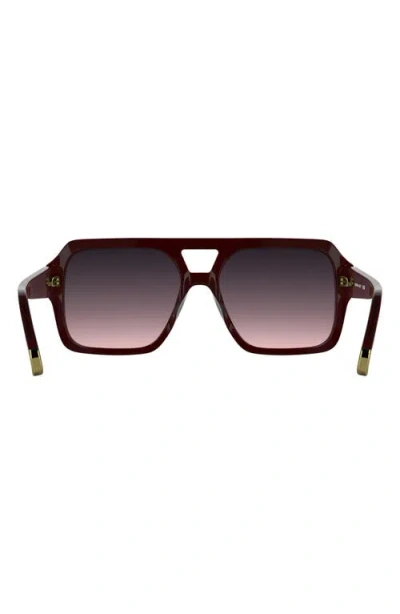 Kendra Scott Elisa 57mm Gradient Aviator Sunglasses In Burgundy