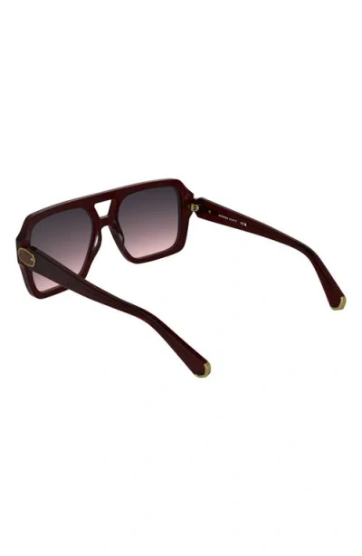 Kendra Scott Elisa 57mm Gradient Aviator Sunglasses In Burgundy