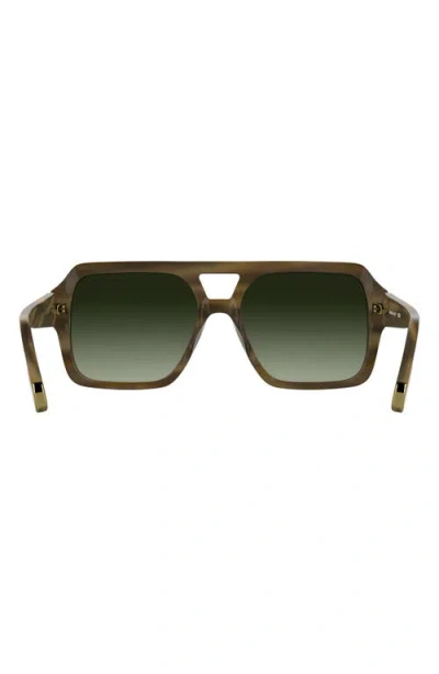 Kendra Scott Elisa 57mm Gradient Aviator Sunglasses In Brown