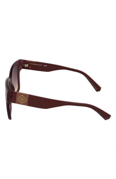 Kendra Scott Dira 56mm Rectangular Sunglasses In Pink