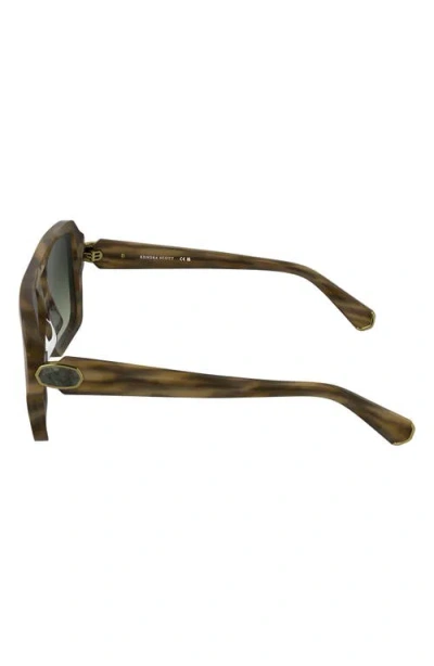 Kendra Scott Elisa 57mm Gradient Aviator Sunglasses In Brown