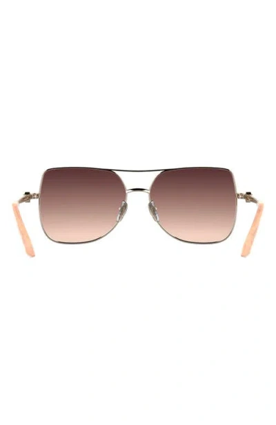Kendra Scott Davie 60mm Gradient Aviator Sunglasses In Gold