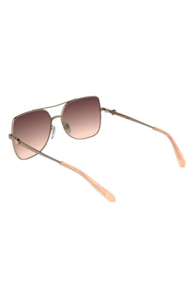 Kendra Scott Davie 60mm Gradient Aviator Sunglasses In Gold