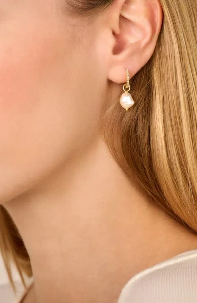 Dpt Antwerp Endless Pearl Earrings In Gold