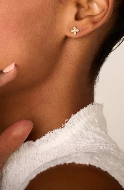 Dpt Antwerp Little Flower Earrings In Brown