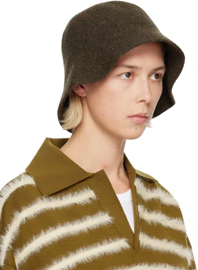 Apc Khaki Cloche Bucket Hat In Green