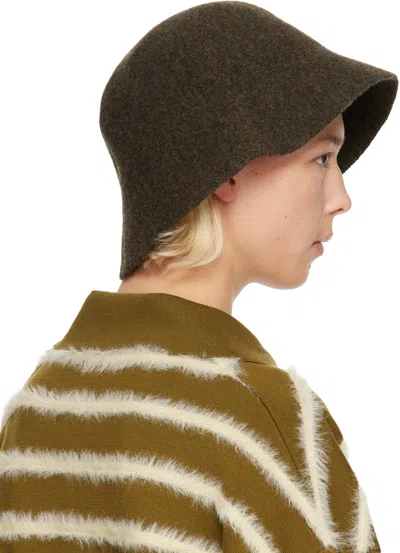 Apc Khaki Cloche Bucket Hat In Green
