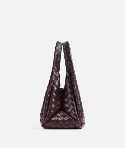 Bottega Veneta Small Leather Campana Shoulder Bag In Brown