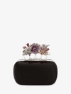 Alexander Mcqueen Knuckle Short Embellished Silk-satin Box Clutch