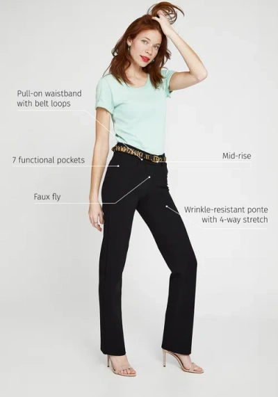 Betabrand 7-pocket Dpyp Dress Pant Yoga Pant Straight In Black