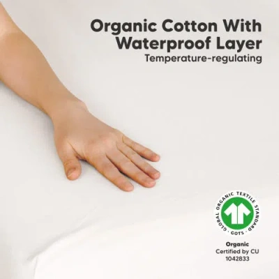 Keababies 2-pack Soothe [protect+] Waterproof Mini Crib Sheets In White