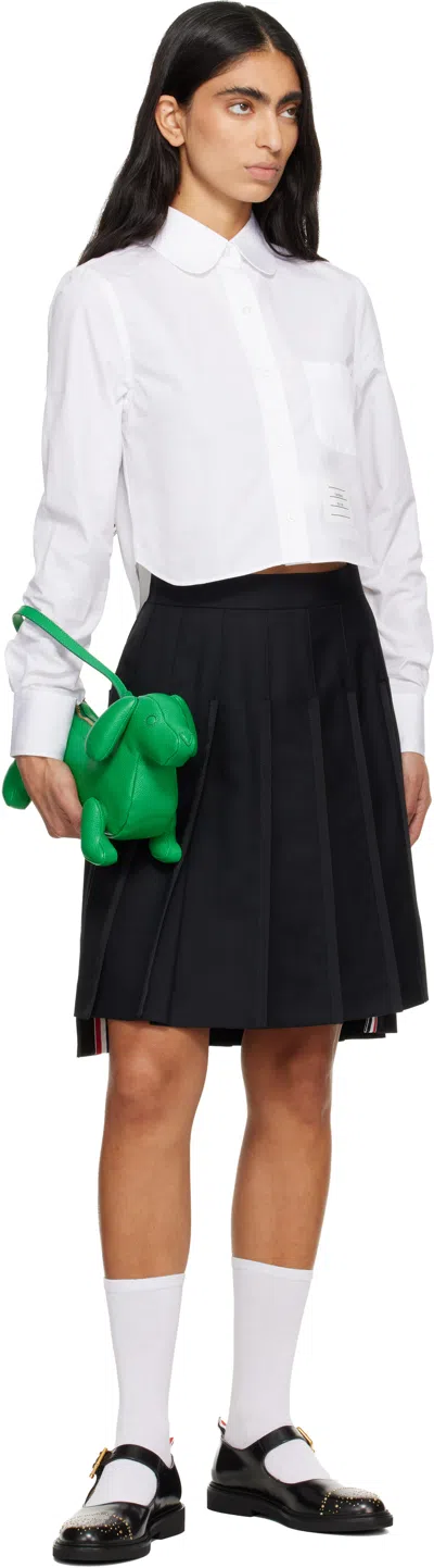 Thom Browne White Classic Poplin Cropped Shirt In White