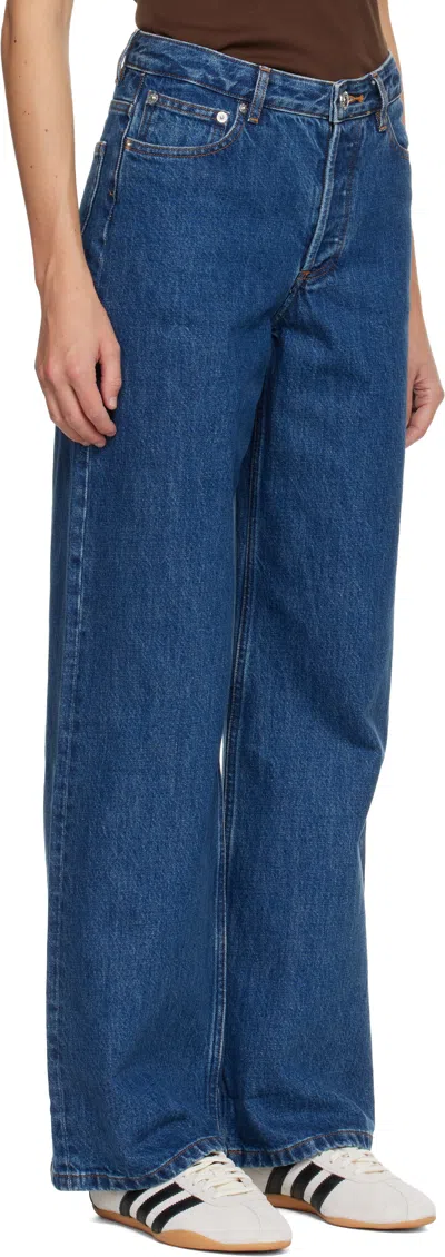 Apc Indigo Elisabeth Jeans In Blue
