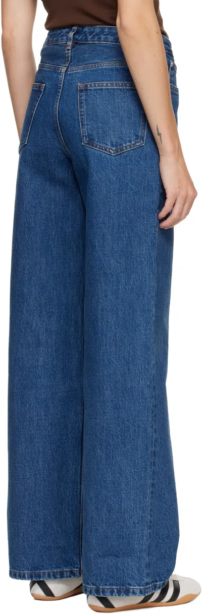 Apc Indigo Elisabeth Jeans In Blue