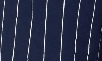 Edikted Mercer Pinstripe Wide Leg Pants In Blue