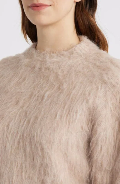 Mango Brushed Mock Neck Sweater In Pink