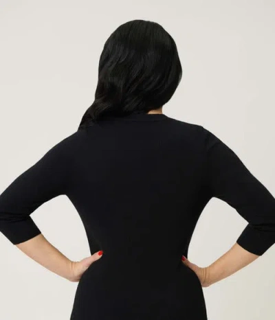 Unique Vintage Bookworm Cardigan In Black