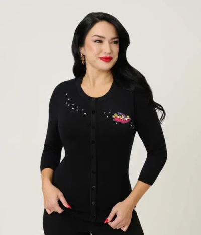 Unique Vintage Bookworm Cardigan In Black