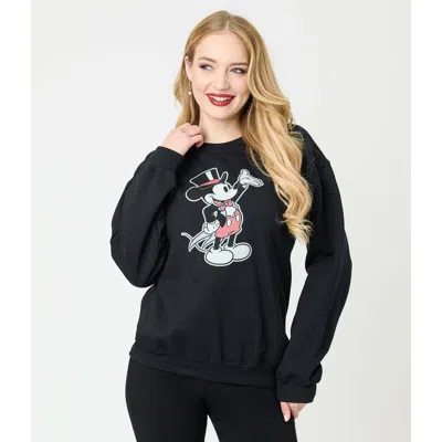 Unique Vintage Unisex Sweatshirt In Black
