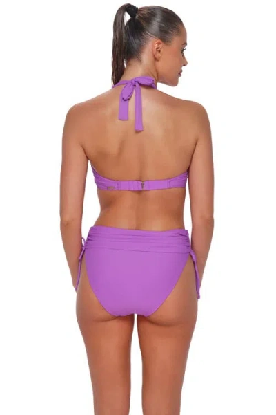 Sunsets Muse Halter Bikini Swimsuit Top In Purple