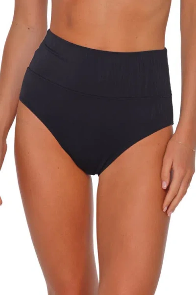 Sunsets Hannah High Waist Bikini Swim Bottoms In Black
