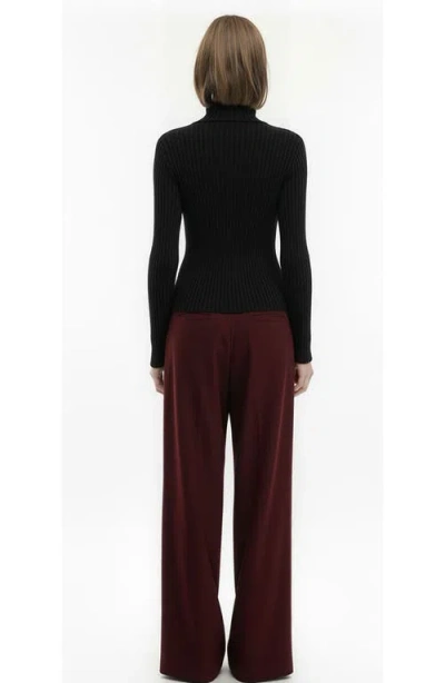 Mother Of All Elena Turtleneck Knit Top In Black