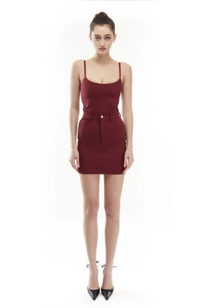 Mother Of All Kathrine Mini Skirt In Burgundy