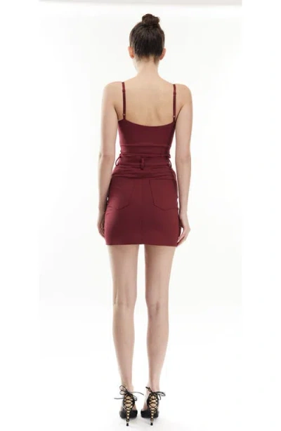 Mother Of All Kathrine Mini Skirt In Burgundy