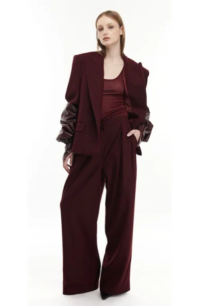 Mother Of All Hedi Pants In Burgundy