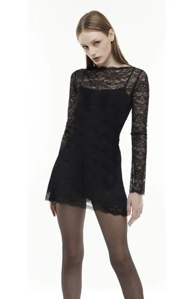Mother Of All Refaela Lace Mini Dress In Black
