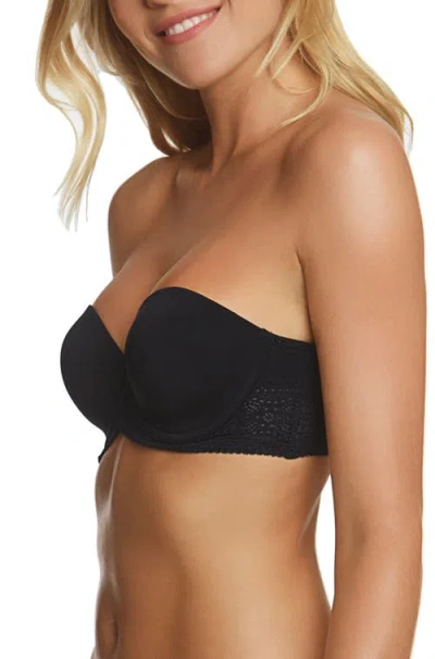 Dominique Intimates Tessa Lace Convertible Strapless Bra With Spacer Cups In Black