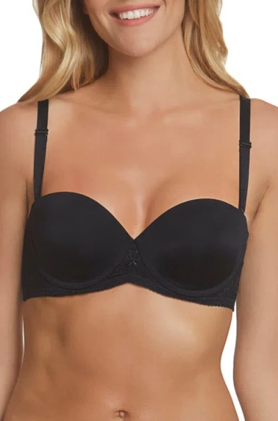 Dominique Intimates Tessa Lace Convertible Strapless Bra With Spacer Cups In Black