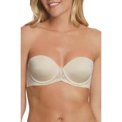 Dominique Intimates Tessa Lace Convertible Strapless Bra With Spacer Cups In Neutral