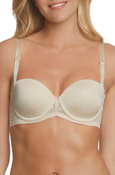Dominique Intimates Tessa Lace Convertible Strapless Bra With Spacer Cups In Neutral