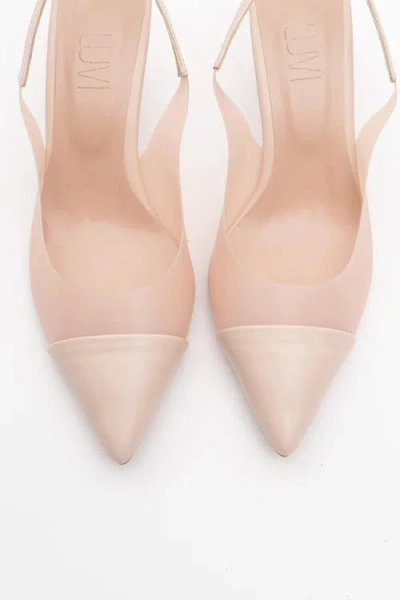 Prologue Shoes Moore Transparent Pointed Toe Pump In Neutral