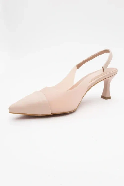 Prologue Shoes Moore Transparent Pointed Toe Pump In Neutral