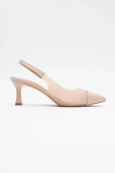 Prologue Shoes Moore Transparent Pointed Toe Pump In Neutral