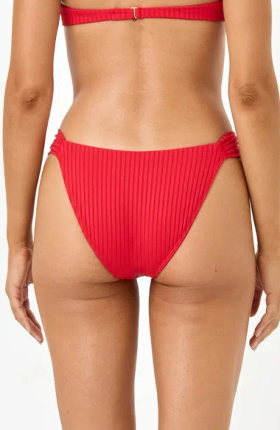 L*space Lspace Dolce Full Bikini Bottoms In Red