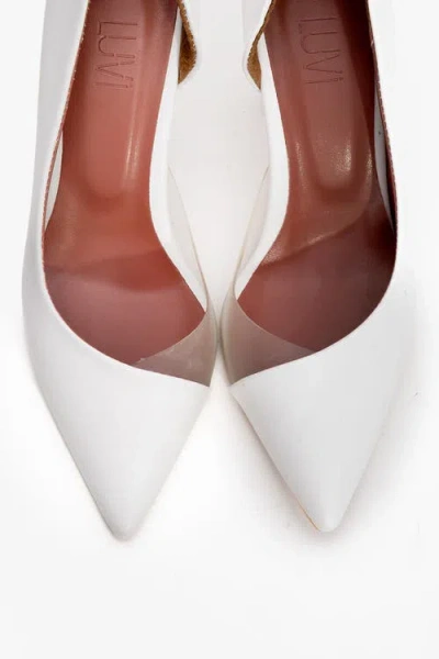 Prologue Shoes Ursula Pointed Toe Pump In White